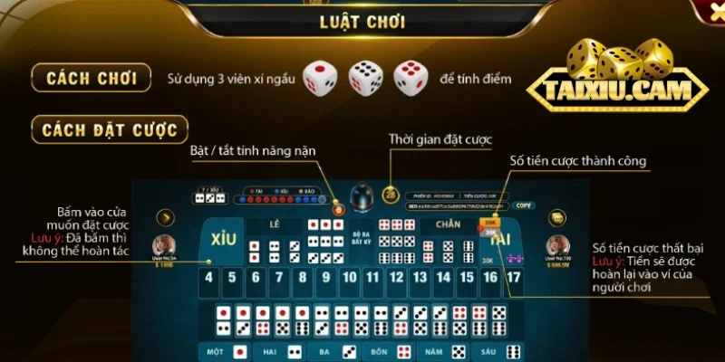 6 loại cược thường gặp trong Tài xỉu Sicbo