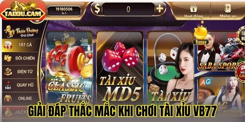 Giải đáp thắc mắc khi chơi tài xỉu VB77