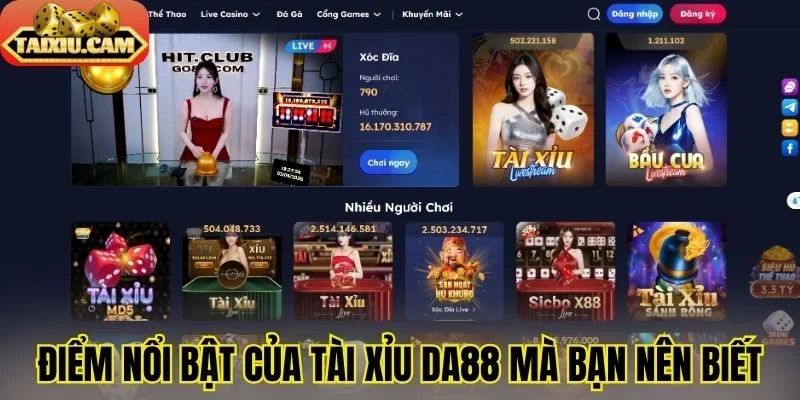 Điểm nổi bật của tài xỉu Da88 mà bạn nên biết